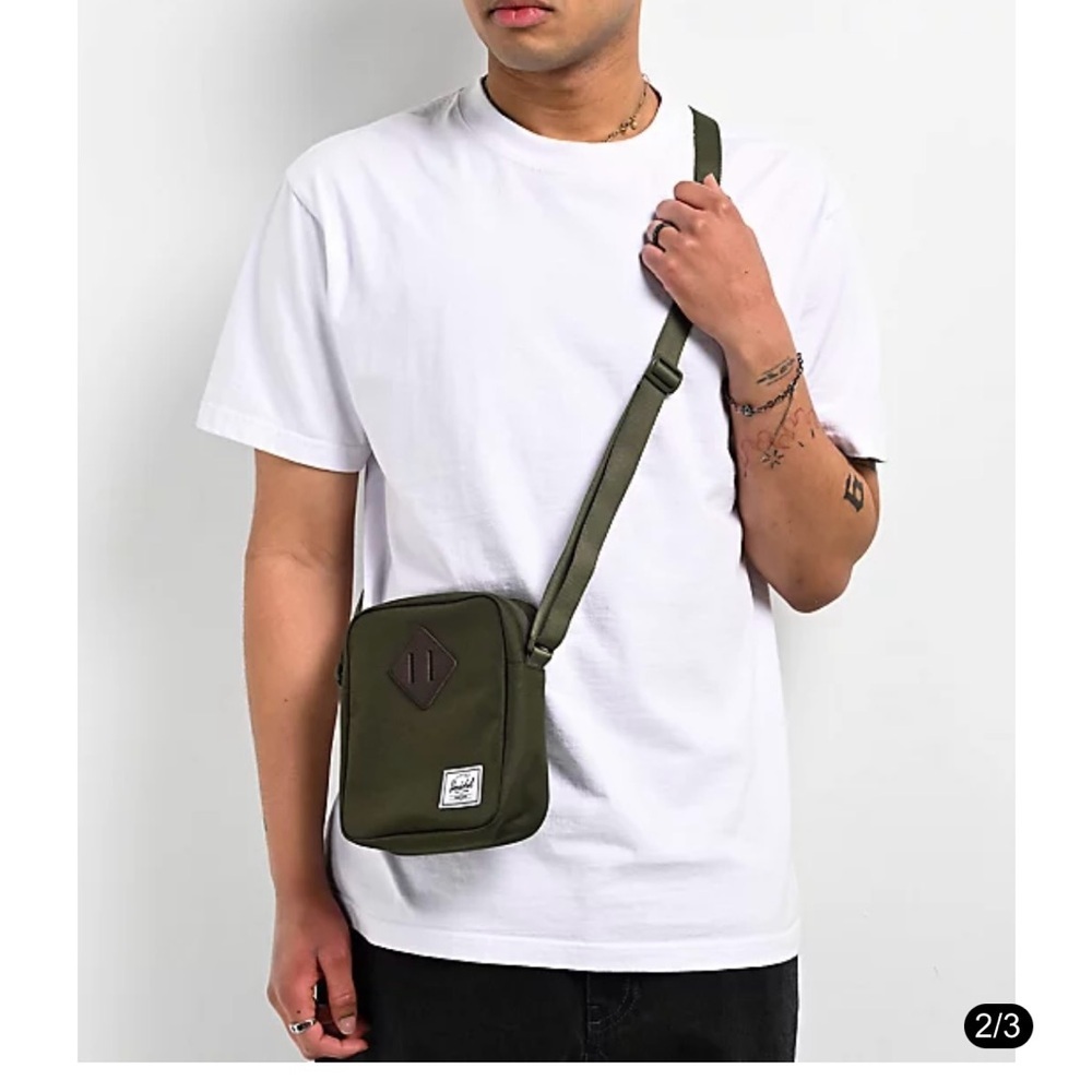 Herschel Supply Co. Heritage Crossbody Bag Olive Green Mini Shoulder Bag